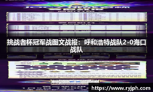 挑战者杯冠军战图文战报：呼和浩特战队2-0海口战队